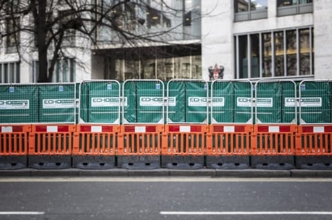 Echo Noise Safety Barriers on the road