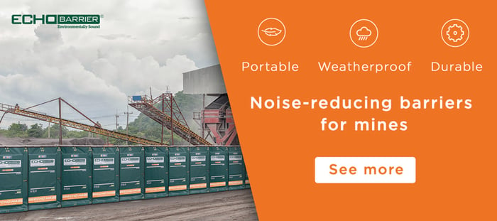 Noise-reduction barriers for mining
