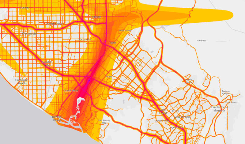 orange county noise pollution map