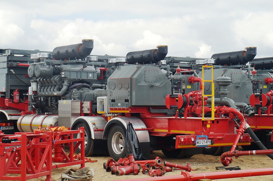 hydraulic fracking trucks